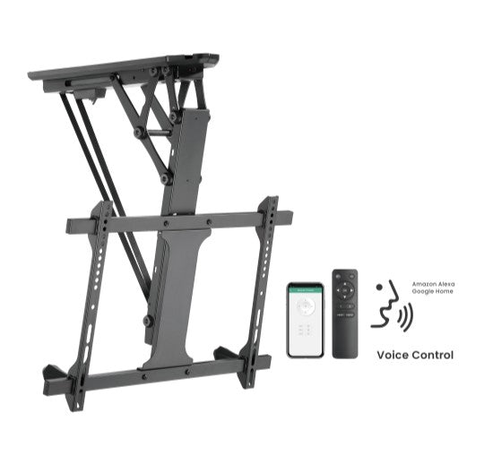 Brateck PLB-M0546AI SMART FLIP DOWN TV CEILING MOUNT POWERED BY TUYA Support most 32' ~ 70' TVs (Black) Brateck PLB-M0546AI SMART FLIP DOWN TV CEILING MOUNT POWERED BY TUYA Support most 32' ~ 70' TVs (Black)